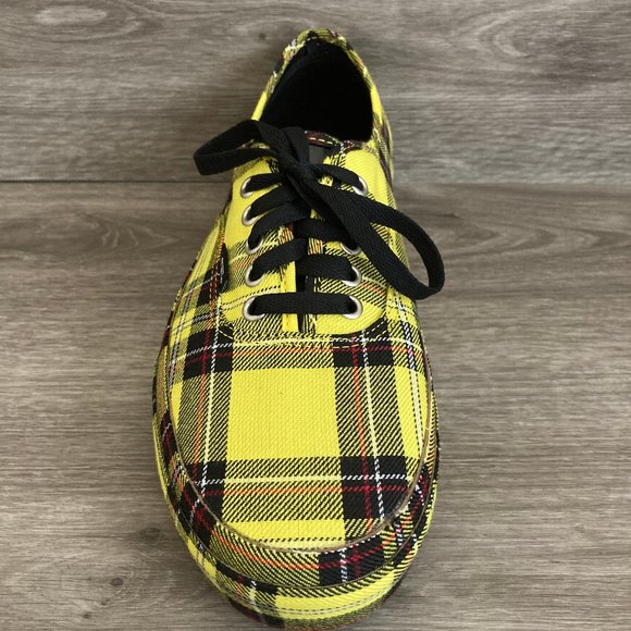 Vans Authentic Platform Patent Plaid Yellow NWB - Picture 6 of 10